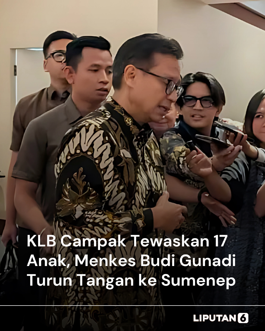 liputan6dotcom's tweet image. KLB Campak di Sumenep telah menyebabkan 17 anak meninggal dunia. Imunisasi adalah kunci pencegahan agar anak-anak terlindungi dari penyakit mematikan ini. Mari dukung program imunisasi dan jaga kesehatan keluarga demi masa depan yang lebih baik!❤️

#KLB #Campak #Imunisasi