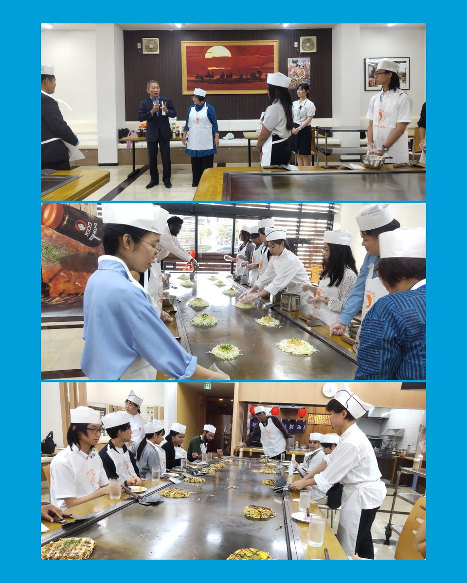 8月25日、「SDGsとデジタル未来：AIとデジタル・ストーリーテリングで切り拓く変革」研修・広島スタディツアーの初日に、参加者はWoodEggお好み焼館にてお好み焼き体験を通して広島の食文化に触れ、参加者同士で交流を深めました。

#お好み焼き　#体験