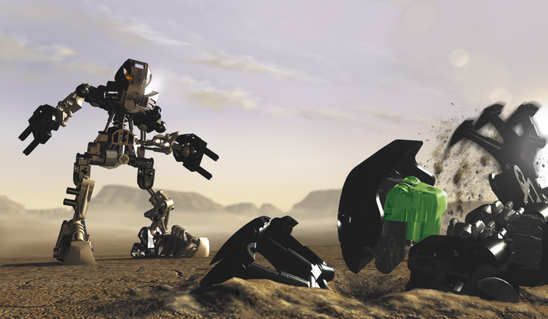 [Pohatu (Generation 1)/Toa Mata] Pohatu meeting Onua, biosector01.com/wiki/Pohatu_(G…