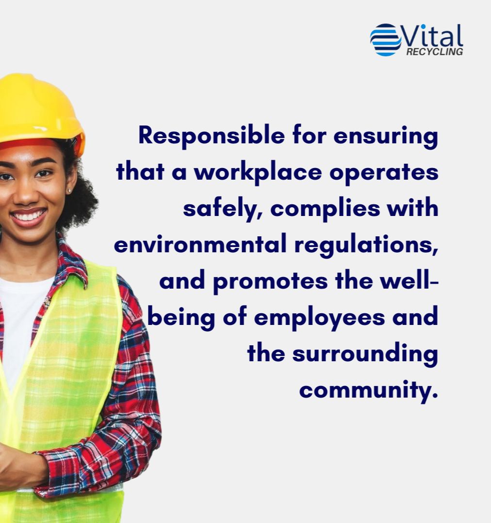 An Environmental Health and Safety Officer is the guardian of safe and sustainable waste management! From compliance to contamination control, they ensure every step protects people and the planet.  #EnvironmentalHealth #VitalRecycling #recyclingzw #ESG  #circulareconomyzw