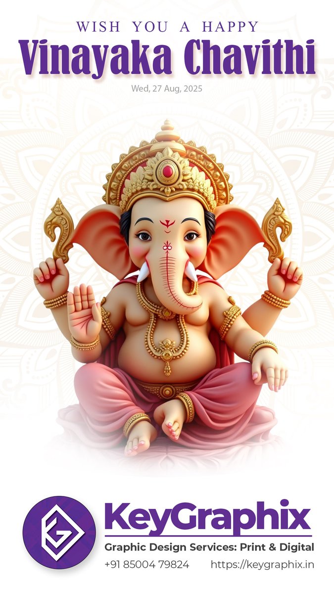 KeyGraphixIn's tweet image. #VinayakaChaturthi #VinayakaChavithi2025 #VinayakaChavithi #Chavithi #Chouthi #LordVinayaka #Ganeshotsav #LordGanesh #KeyGraphix