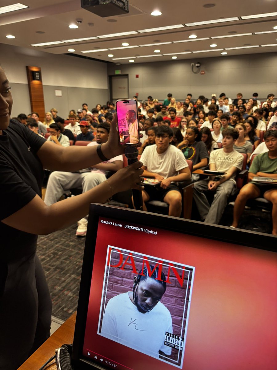 Met 9th Wonder while teaching class and discussing his production on Kendrick’s DAMN