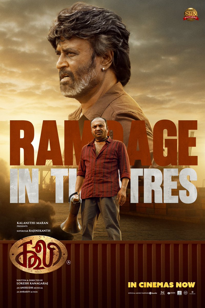 Sun Pictures (@sunpictures) on Twitter photo Terrific action & entertainment in theatres near you!🧨💥 #Coolie
#Coolie ruling in theatres worldwide🌟
<a href="/rajinikanth/">Rajinikanth</a> <a href="/Dir_Lokesh/">Lokesh Kanagaraj</a> <a href="/anirudhofficial/">Anirudh Ravichander</a> #AamirKhan <a href="/iamnagarjuna/">Nagarjuna Akkineni</a> <a href="/nimmaupendra/">Upendra</a> #SathyaRaj #SoubinShahir <a href="/shrutihaasan/">shruti haasan</a> <a href="/hegdepooja/">Pooja Hegde</a> <a href="/Reba_Monica/">Reba Monica John</a> <a href="/monishablessyb/">Monisha Blessy</a> <a href="/anbariv/">AnbAriv</a> Terrific action & entertainment in theatres near you!🧨💥 #Coolie
#Coolie ruling in theatres worldwide🌟
<a href="/rajinikanth/">Rajinikanth</a> <a href="/Dir_Lokesh/">Lokesh Kanagaraj</a> <a href="/anirudhofficial/">Anirudh Ravichander</a> #AamirKhan <a href="/iamnagarjuna/">Nagarjuna Akkineni</a> <a href="/nimmaupendra/">Upendra</a> #SathyaRaj #SoubinShahir <a href="/shrutihaasan/">shruti haasan</a> <a href="/hegdepooja/">Pooja Hegde</a> <a href="/Reba_Monica/">Reba Monica John</a> <a href="/monishablessyb/">Monisha Blessy</a> <a href="/anbariv/">AnbAriv</a>