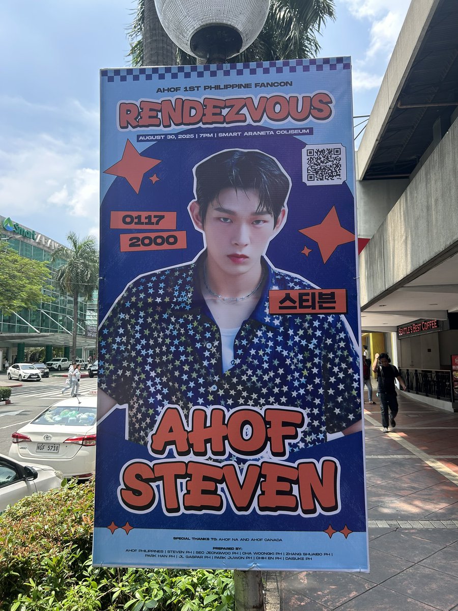 AHOF マニラファンコン トレカ スティーブン AHOF Steven's lamp post banner for their first Philippine FanCon