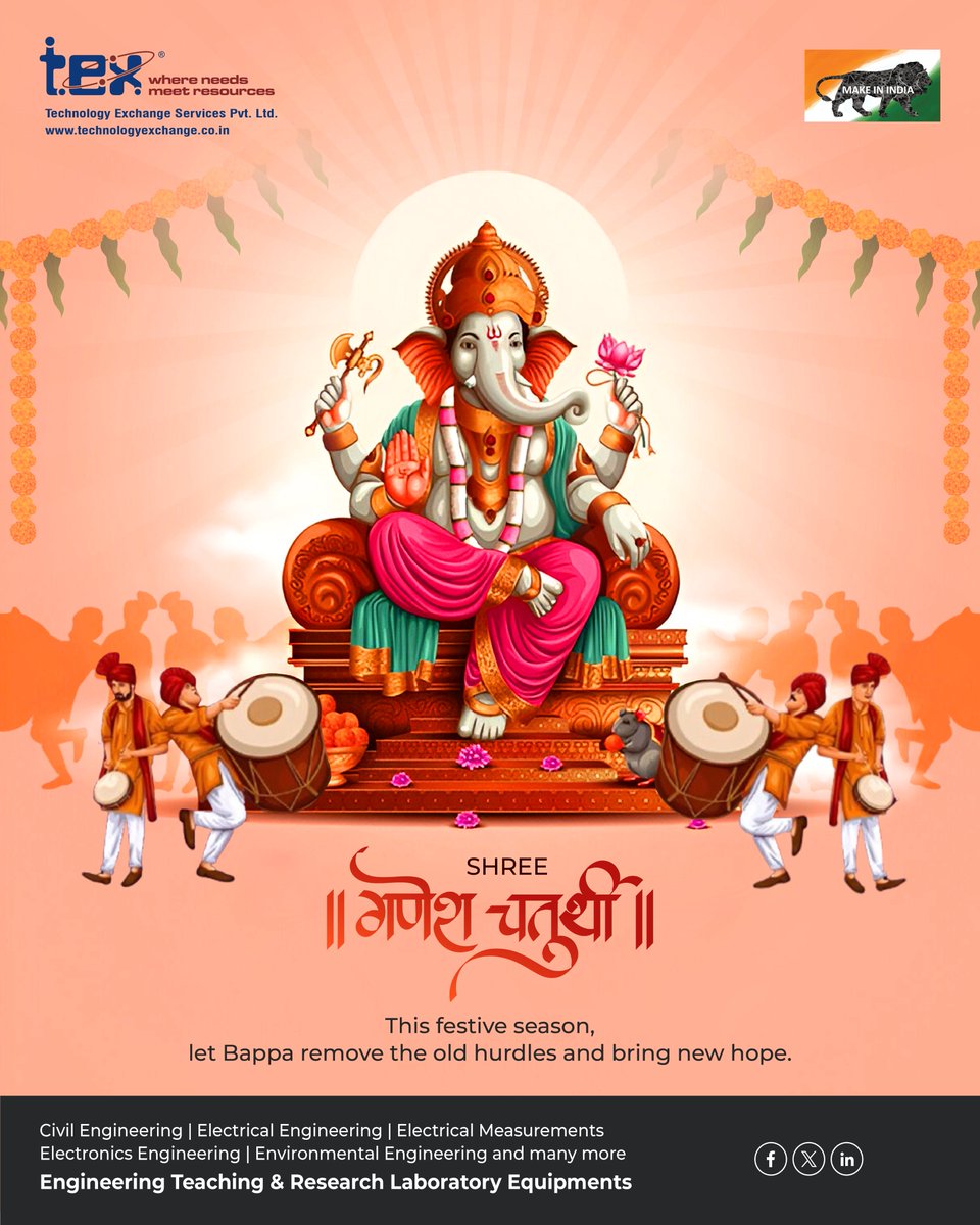 Tex_Technology's tweet image. This Ganesh Chaturthi, may Bappa remove all obstacles and bless your path with wisdom, prosperity, and new beginnings.

#ganeshchaturthi #GaneshChaturthi2025 #ganesh #ganeshutsav #ganeshfestival #ganpatibappamoria #TEX
