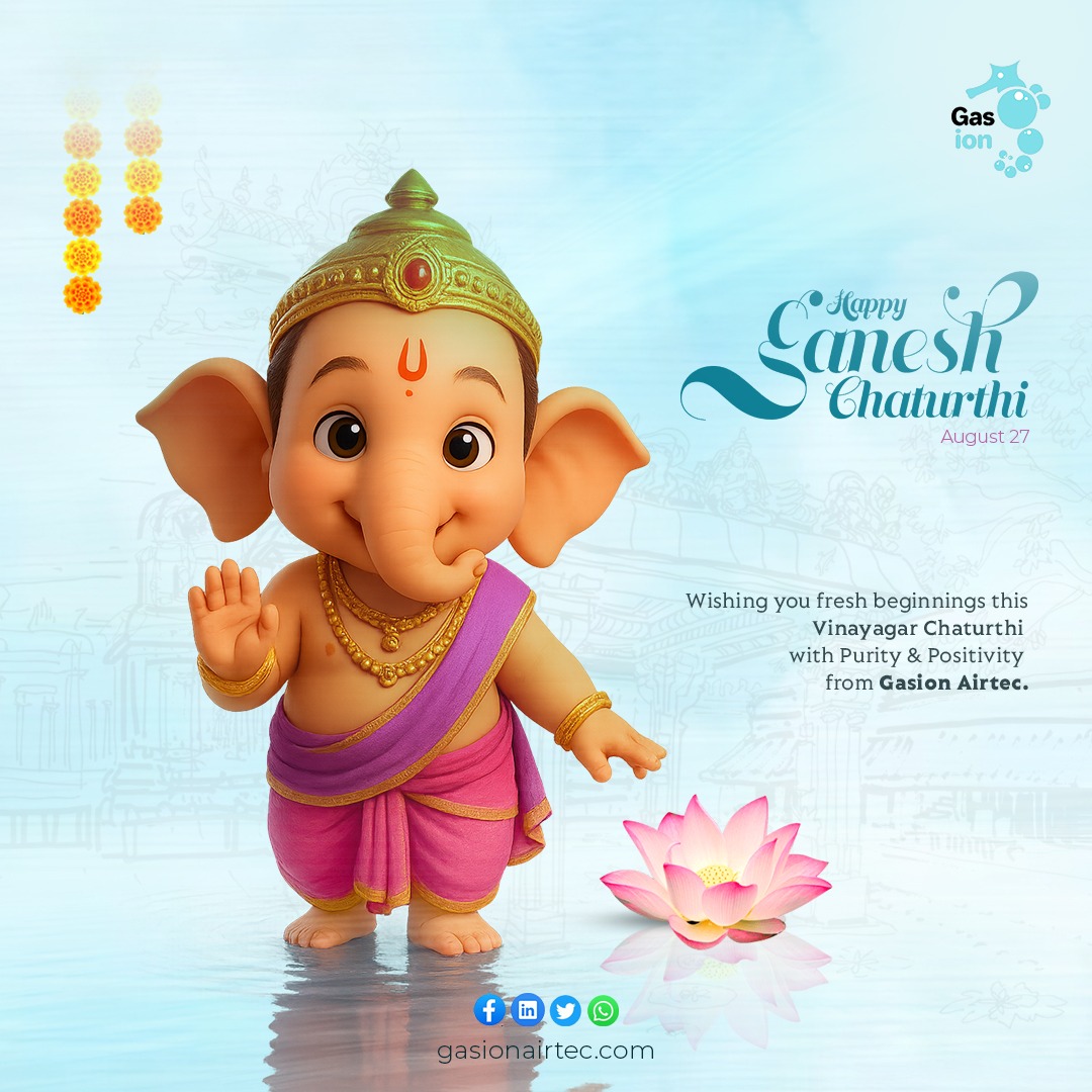 gasionairtec's tweet image. “Ganpati Bappa Morya! Mangal Murti Morya! May the remover of obstacles bless you abundantly.”

Web: gasionairtec.com
Mail: info@gasionairtec.com
Contact No: 099406 99406
#finebubblediffuser #bubblediffuser #sludgedewateringsystem #boxyaerators #vinayagar_chathurthi