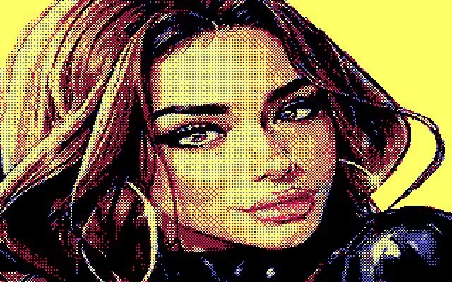 Seen on Amstradiens Facebook Group : Smile - Mode 1 - 4 colors - CPC Classic - Cyrille Ayor61 ( 08/2025) ( original c. Poulat artwork) #amstrad #amstradcpc #cpc6128 #cpc464 #amstradiens #retrogaming #8bit #pixelart #oldies #babes #computer #ordinosaures