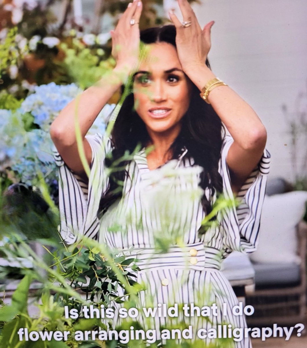 JayneThinks's tweet photo. @netflix!! Tx for airing the most unintentionally funny series in a big, long time.  Fake laughs, awk small talk,  cornball music&amp;jokes, TikTok craft projects, RIP Guy exploited. Teigan can barely look at MM. Hates her. "I don't make quick meals. :|" #MeghanMarkle #DavidBrent https://t.co/iwJREp5Tpm