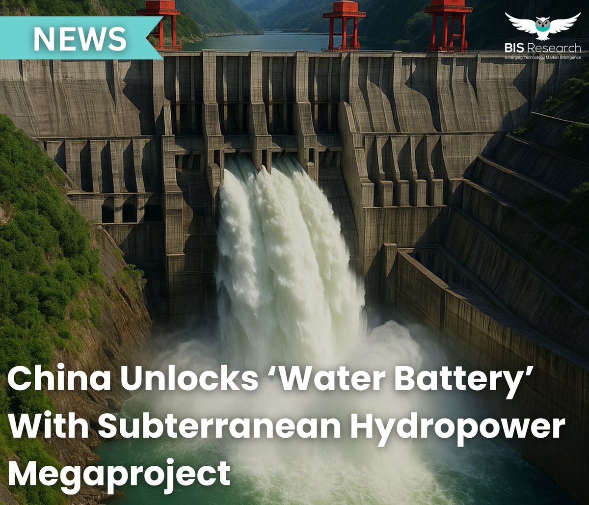 China activates a colossal underground #hydroelectric project with a 12 trillion-ltr reservoir creating pressure-driven turbine generation functioning as a “water battery” surpassing Three Gorge in #renewable storage &amp; grid balancing.

#EnergySecurity #resiliencetech #powergrid