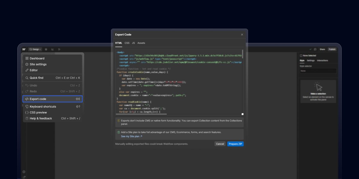 agency_css's tweet image. Webflow Code Export Guide
Our step-by-step guide shows you exactly how to export clean, ready-to-deploy code from Webflow.
Read more 👇
thecssagency.com/blog/how-to-ex…
#Webflow #WebDevelopment #NoCodeDevelopment #WebflowCodeExportGuide #theCSSAgency