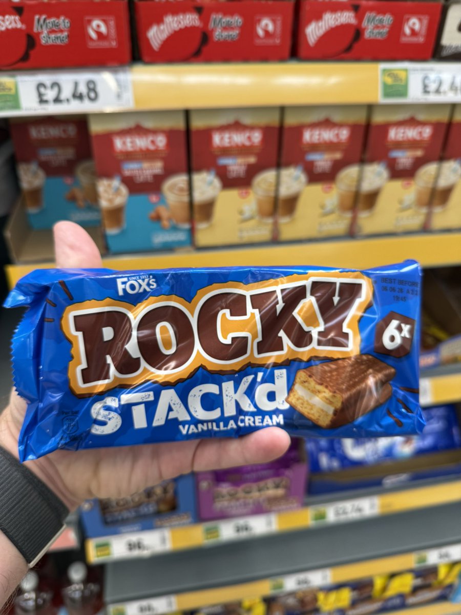 All_Things_New_'s tweet photo. Rocky Stack’d! 👀 At Asda #foxs #rocky #stacked #wellthisisnew https://t.co/vO4uGRXGXI