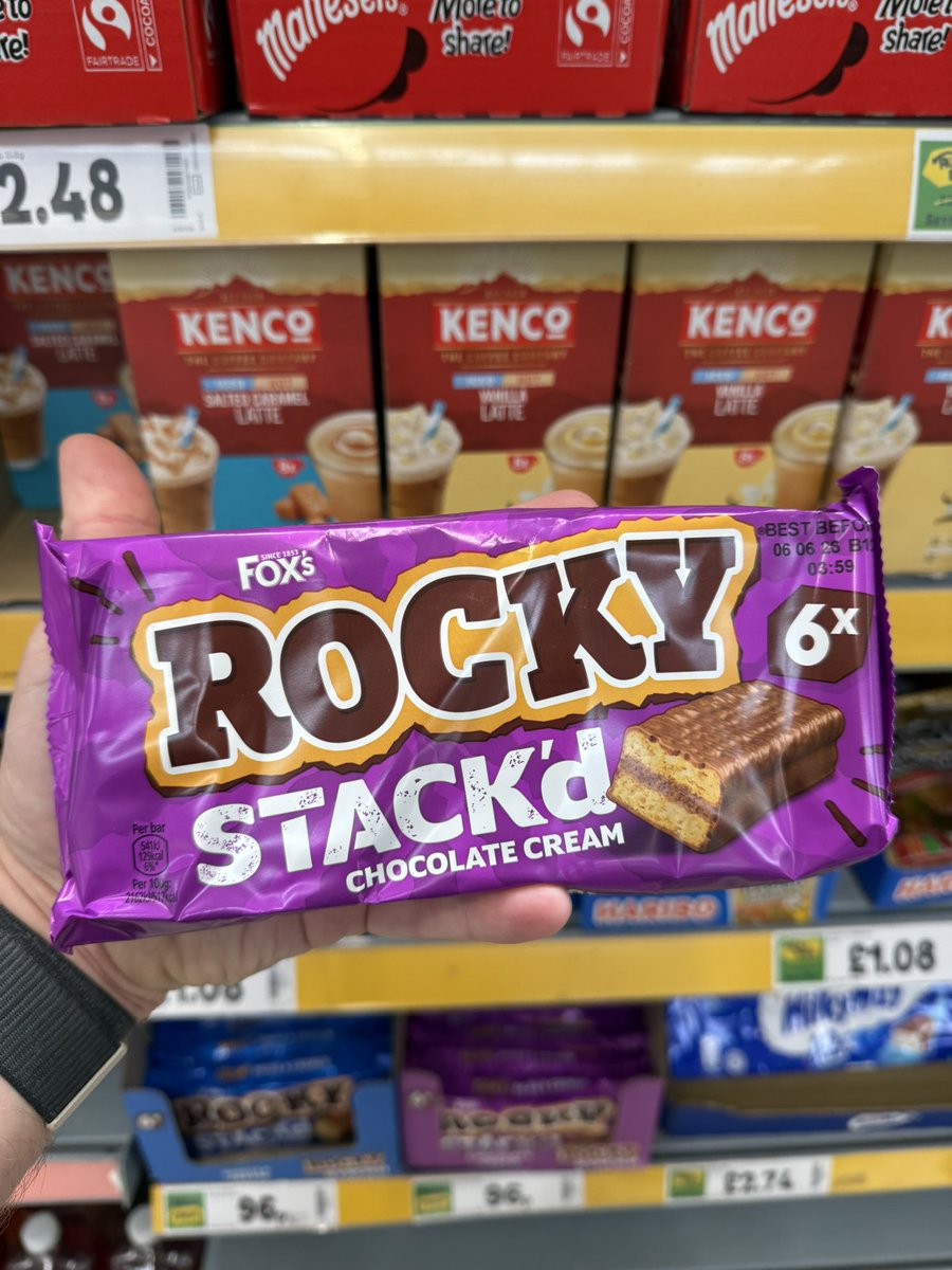 All_Things_New_'s tweet photo. Rocky Stack’d! 👀 At Asda #foxs #rocky #stacked #wellthisisnew https://t.co/vO4uGRXGXI