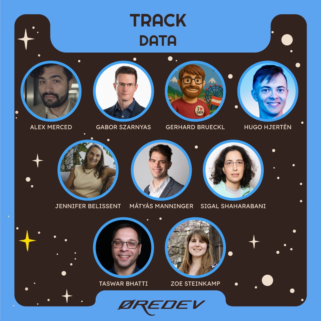 Øredev (@oredev) on Twitter photo Explore the Data track 👉 oredev.org/line-up?tags=D…
Say Hello! 👋 to the data thinkers rewriting the rulebook at #Oredev2025:
🚀 @Amdatalakehouse
🚀 <a href="/szarnyasg/">Gabor Szarnyas</a>
🚀 @gbrueckl
🚀 Hugo Hjertén
🚀 Jennifer Belissent
🚀 <a href="/ManMat24/">Manninger Mátyás</a>
🚀 <a href="/sshahar1/">Sigal Shaharabani סיגל שהרבני سيجل شهربني</a>
🚀 <a href="/taswarbhatti/">Taswar Bhatti</a>
🚀 Zoe Steinkamp Explore the Data track 👉 oredev.org/line-up?tags=D…
Say Hello! 👋 to the data thinkers rewriting the rulebook at #Oredev2025:
🚀 @Amdatalakehouse
🚀 <a href="/szarnyasg/">Gabor Szarnyas</a>
🚀 @gbrueckl
🚀 Hugo Hjertén
🚀 Jennifer Belissent
🚀 <a href="/ManMat24/">Manninger Mátyás</a>
🚀 <a href="/sshahar1/">Sigal Shaharabani סיגל שהרבני سيجل شهربني</a>
🚀 <a href="/taswarbhatti/">Taswar Bhatti</a>
🚀 Zoe Steinkamp