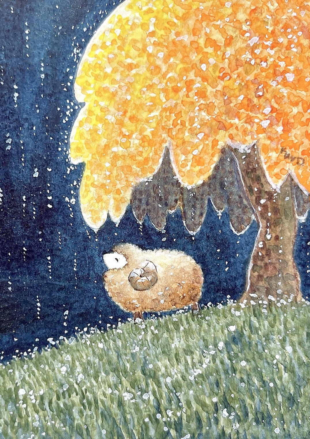 水彩協会会員*洋画家*安田律司 画伯 作*肉筆 水彩画 直筆