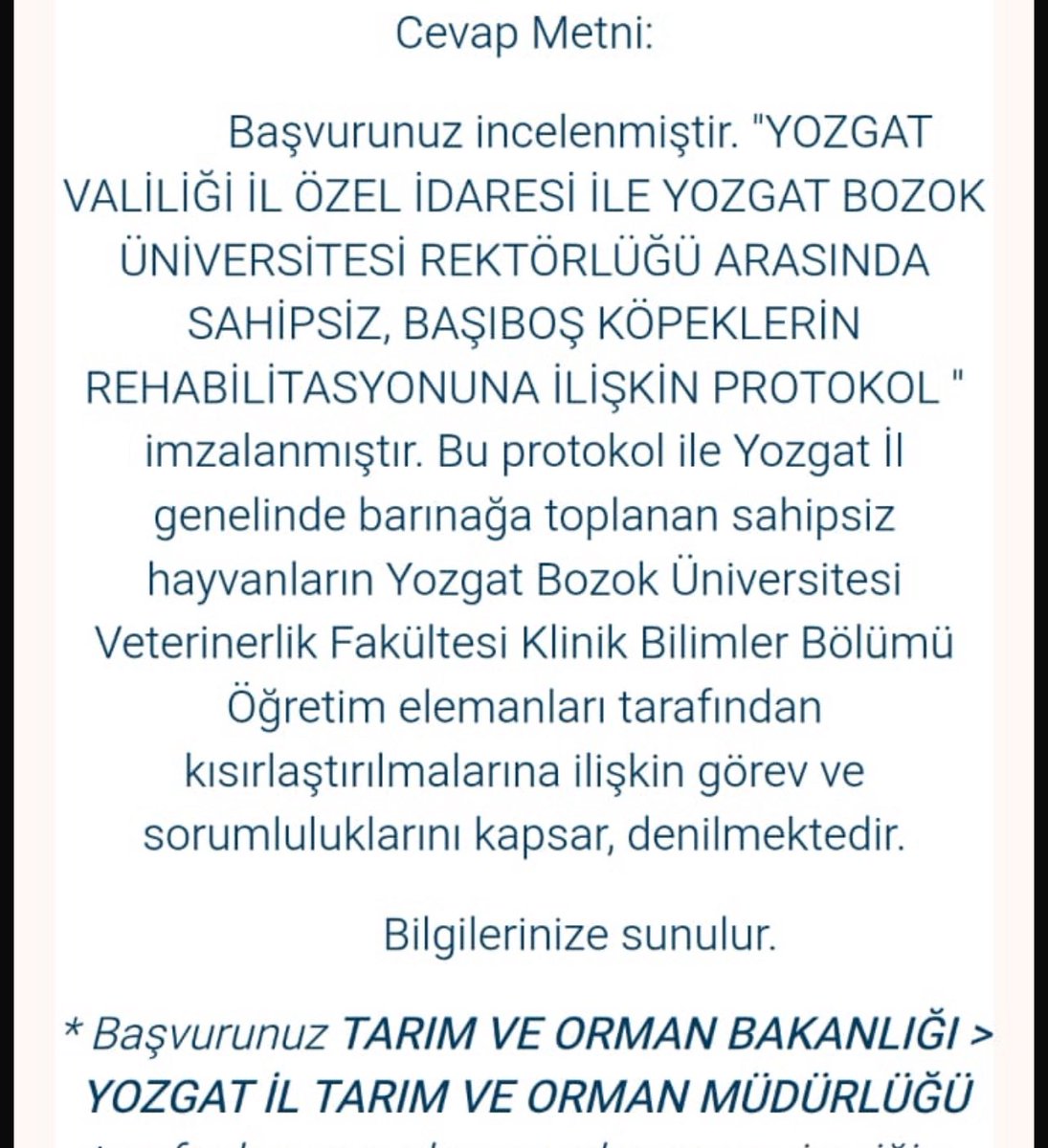 OnNumara (@dokuzolmaz) on Twitter photo Yozgat İl Özel İdare Barınağından sorumlu müdür ile görüştüğümde "öğrenciler kısırlaştırıyor" demişti. Ama gelen cevap "mecburen" farklı.
<a href="/YozgatDKMP/">Yozgat DKMP</a> <a href="/YozgatValiligi/">T.C. Yozgat Valiliği</a> Yozgat İl Özel İdare Barınağından sorumlu müdür ile görüştüğümde "öğrenciler kısırlaştırıyor" demişti. Ama gelen cevap "mecburen" farklı.
<a href="/YozgatDKMP/">Yozgat DKMP</a> <a href="/YozgatValiligi/">T.C. Yozgat Valiliği</a>