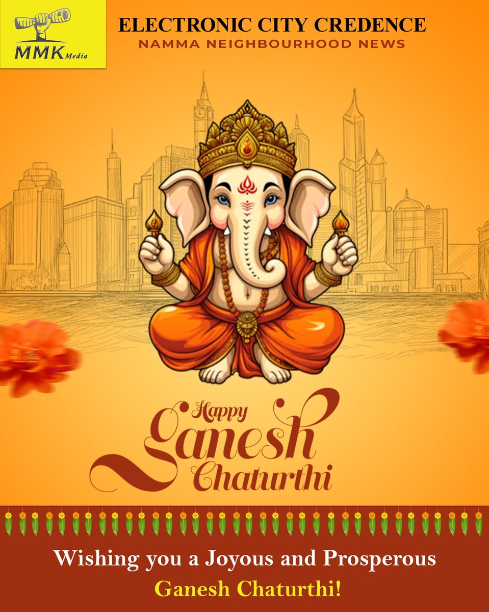 ecitycredence's tweet image. ✨ Happy Ganesha Chaturthi ✨ Electronic City Credence wishes you and your family abundant blessings of Lord Ganesha. May this festival bring wisdom, prosperity, and happiness into your lives. 🪔🐘.#HappyGaneshChaturthi #ProsperityAndHappiness #ElectronicCityCredence #Media #News