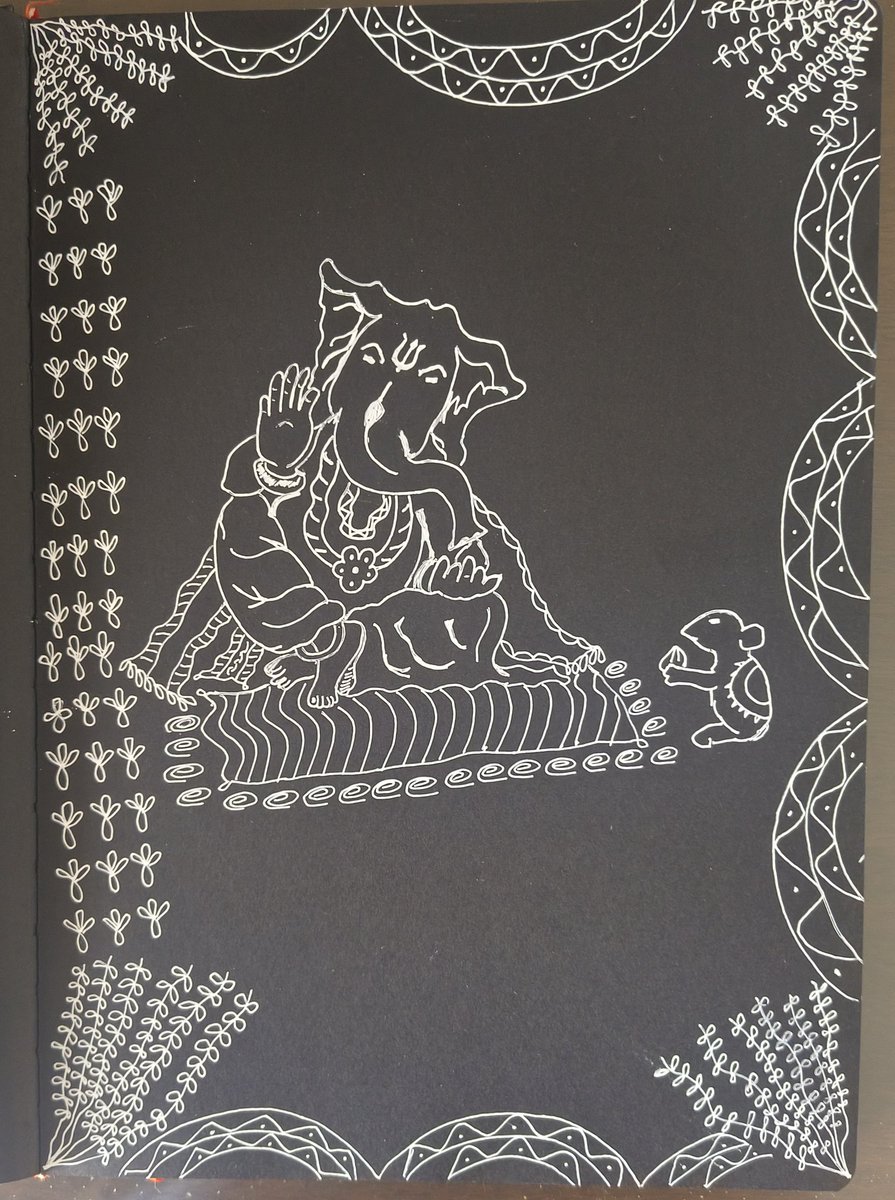 Here are a couple of sketches to celebrate the arrival of Lord Ganesha (The Elephant God).

One is a white paper-black pen sketch, while the other is a white gel pen-black paper drawing. 

Ganpati Bappa Morya!

#drawing #sketch #festive #Ganeshchaturthi #india #art #mumbai