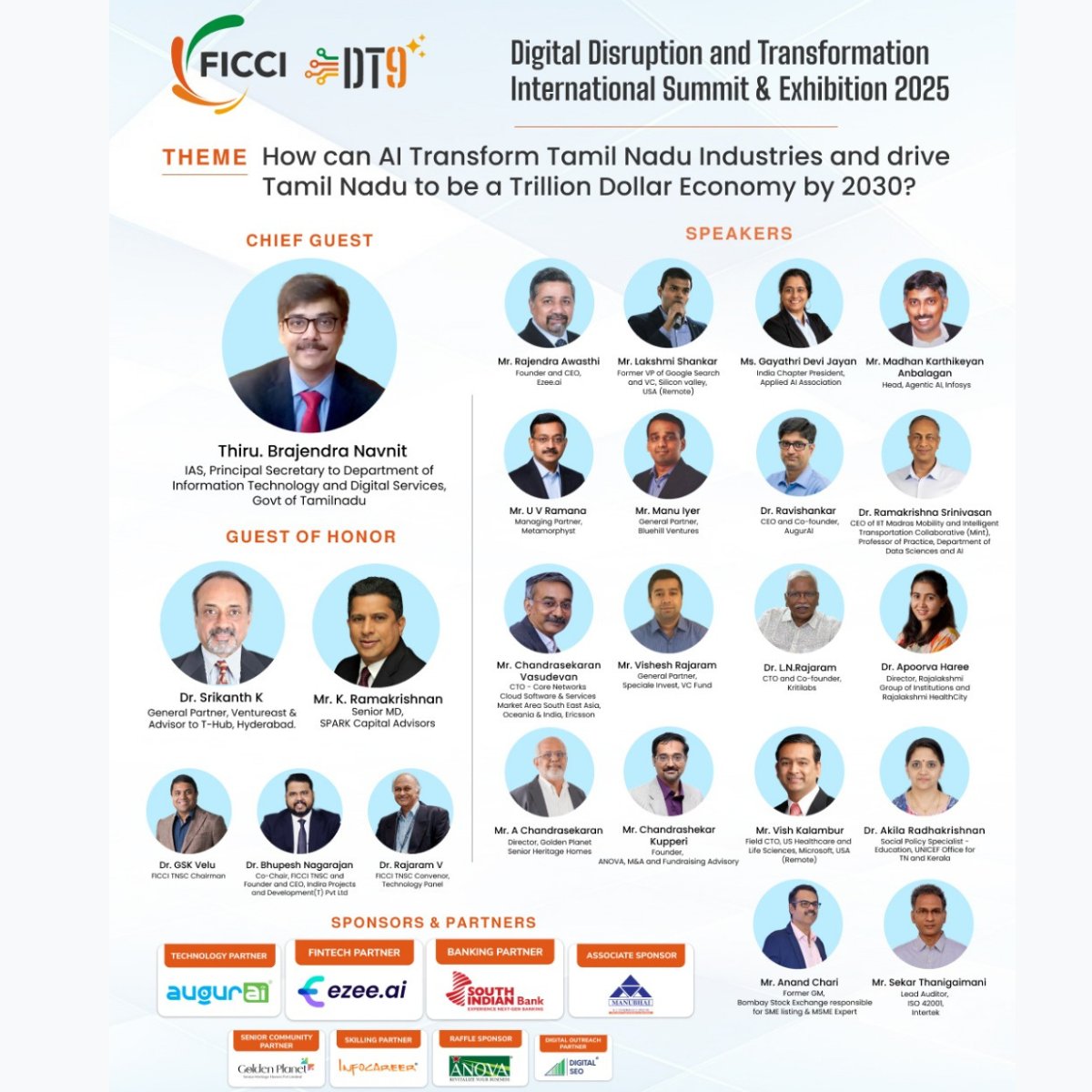 kritilabstech's tweet image. KritiLabs is proud to be part of @ficci_india  DT9 – Digital Disruption &amp;amp; Transformation Summit 2025 in Chennai.

Dr. Rajaram Venkataraman (Strategic Advisor) &amp;amp; Dr. L.N. Rajaram (Co-Founder &amp;amp; CTO) will share insights on AI’s role in transforming industries.

#AI #IoT