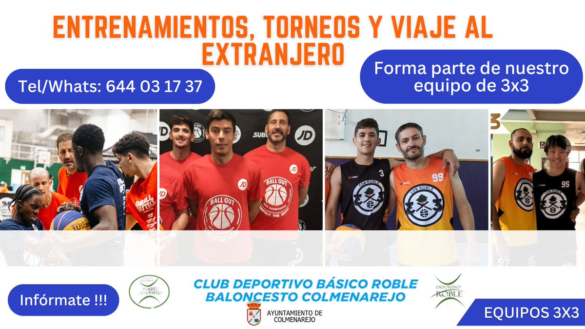 Os dejamos la información: liga3x3madrid.es/forma-parte-de…

Participa en todos los torneos a los que asistiremos y organizamos

#3x3 #torneos3x3 #liga3x3 #entreno3x3 #colmenarejo