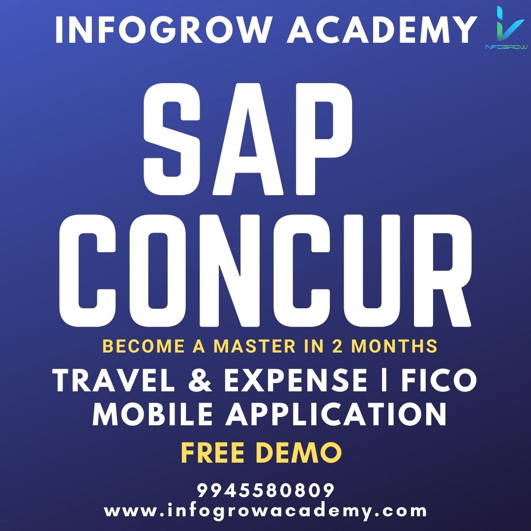 infogrowacademy's tweet image. Best SAP Concur Solutions Training Institute. Concur Configuration, Implementation, Travel and Expense, FICO, Audit Report, Credit Cards. Work on hands-on projects with 100% job assistance. register for Free Demo infogrowacademy.com/sap-concur-sol… 
#concursolutions #concurcourse #sapconcur
