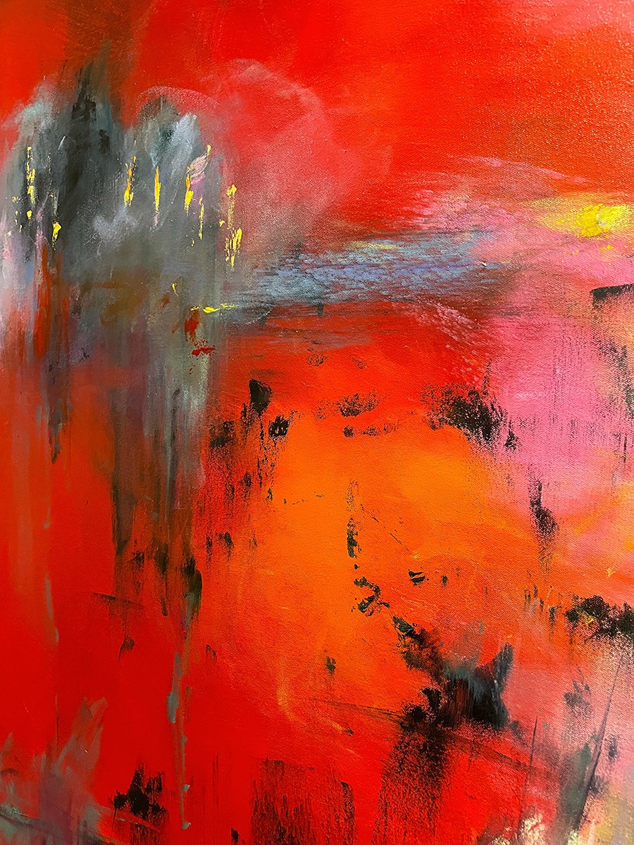 nidhibhatia_art's tweet image. Every layer carries a whisper of fire and silence — a dialogue of light and shadow taking form. This work in progress is not just a painting, but a journey unfolding, waiting to find its place in a collector's world.
Hashtags:
#LuxuryArt #FineArtCollectors
#AbstractExpression