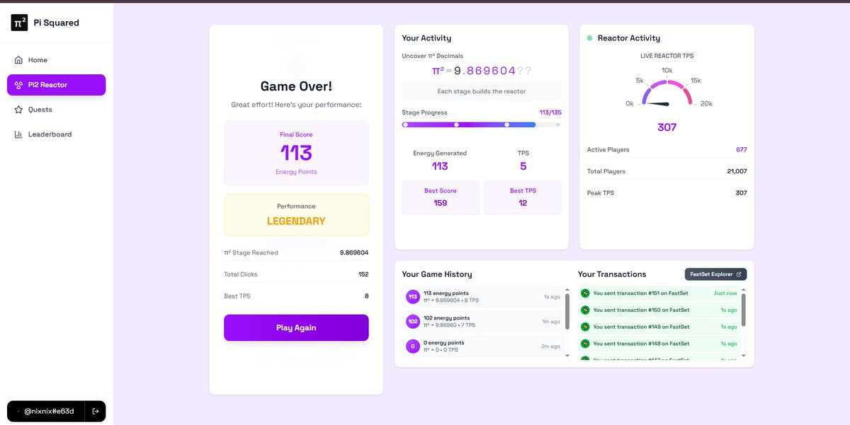 Nix Nix (Ø,G) (@tthn_01) on Twitter photo LOL… 113 points and still no worthy opponent 🤣
Where are the so-called “tap gods”?
Come 1v1 me in Pi² Reactor if you dare 💥
<a href="/Pi_Squared_Pi2/">Pi Squared</a> LOL… 113 points and still no worthy opponent 🤣
Where are the so-called “tap gods”?
Come 1v1 me in Pi² Reactor if you dare 💥
<a href="/Pi_Squared_Pi2/">Pi Squared</a>