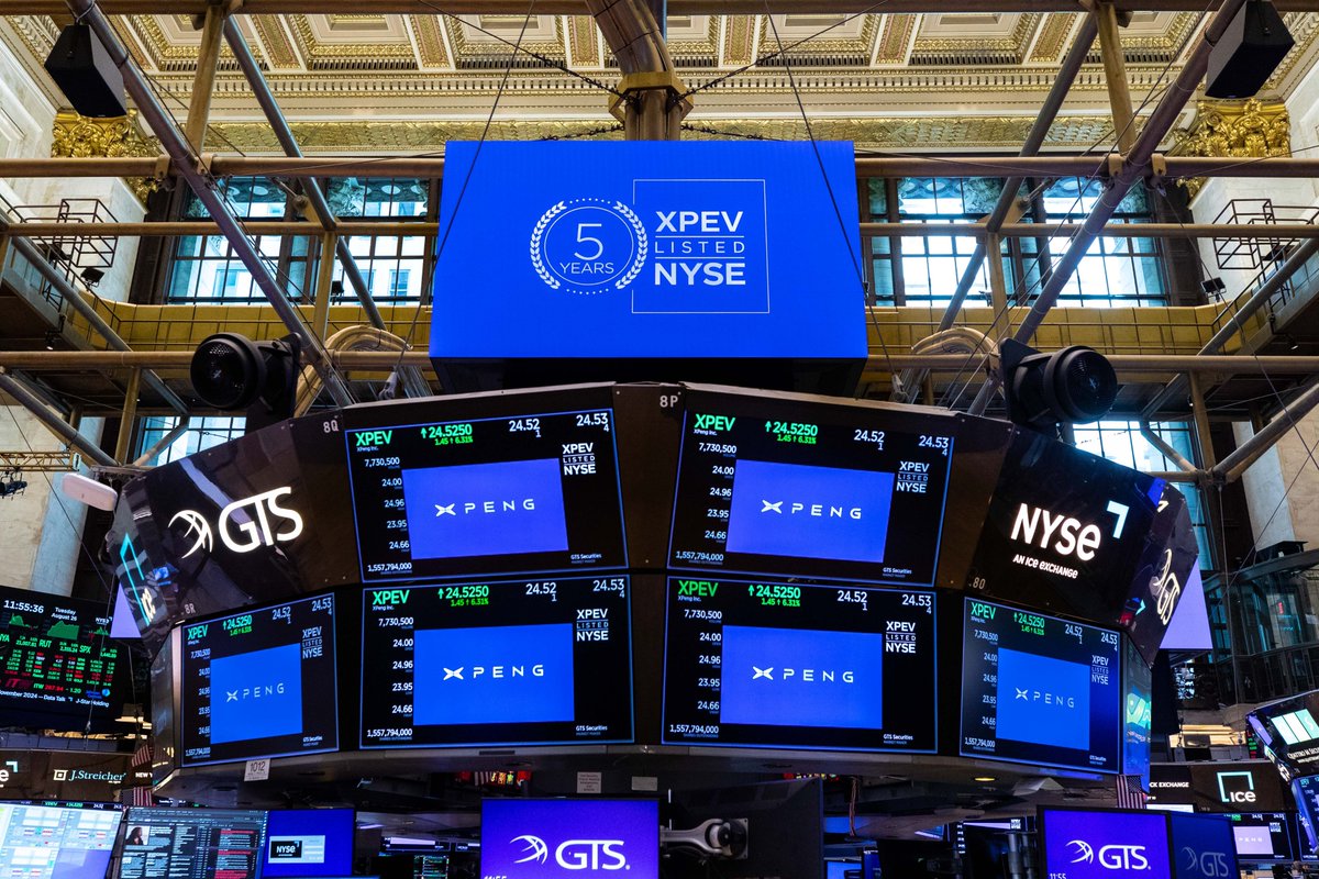 brianxpeng's tweet image. Five years ago, XPENG made its successful primary listing on the @NYSE
At this moment five years later, The Next P7 arrives with renewed brilliance!
Grateful to the NYSE and our investors for the recognition and encouragement all along.
$XPEV