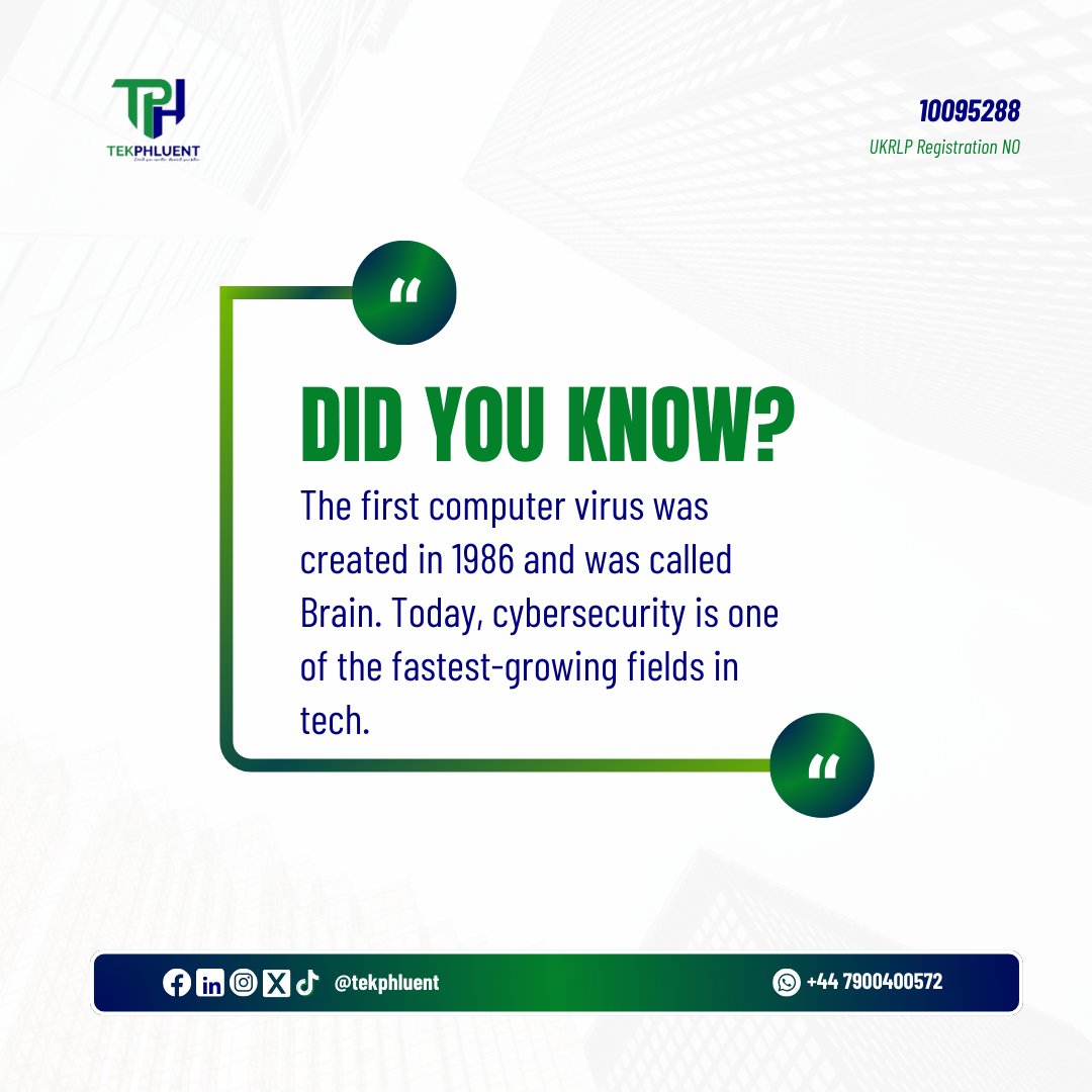 Did you know the first computer virus was created in 1986? 🦠
Today, cybersecurity is one of the fastest-growing careers in tech. 🚀

Nygren Labour #Russian #r4today #TheChase  #Cybersecurity #Tech