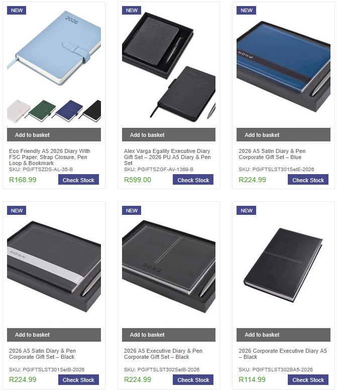 PerkalPromoSA's tweet photo. Diarize to purchase your companies branded 2026 diaries to put your company name in-front of your patrons, staff members and your clients

You can view the full range here https://t.co/zzj275prTp https://t.co/vHPWlMXfqd