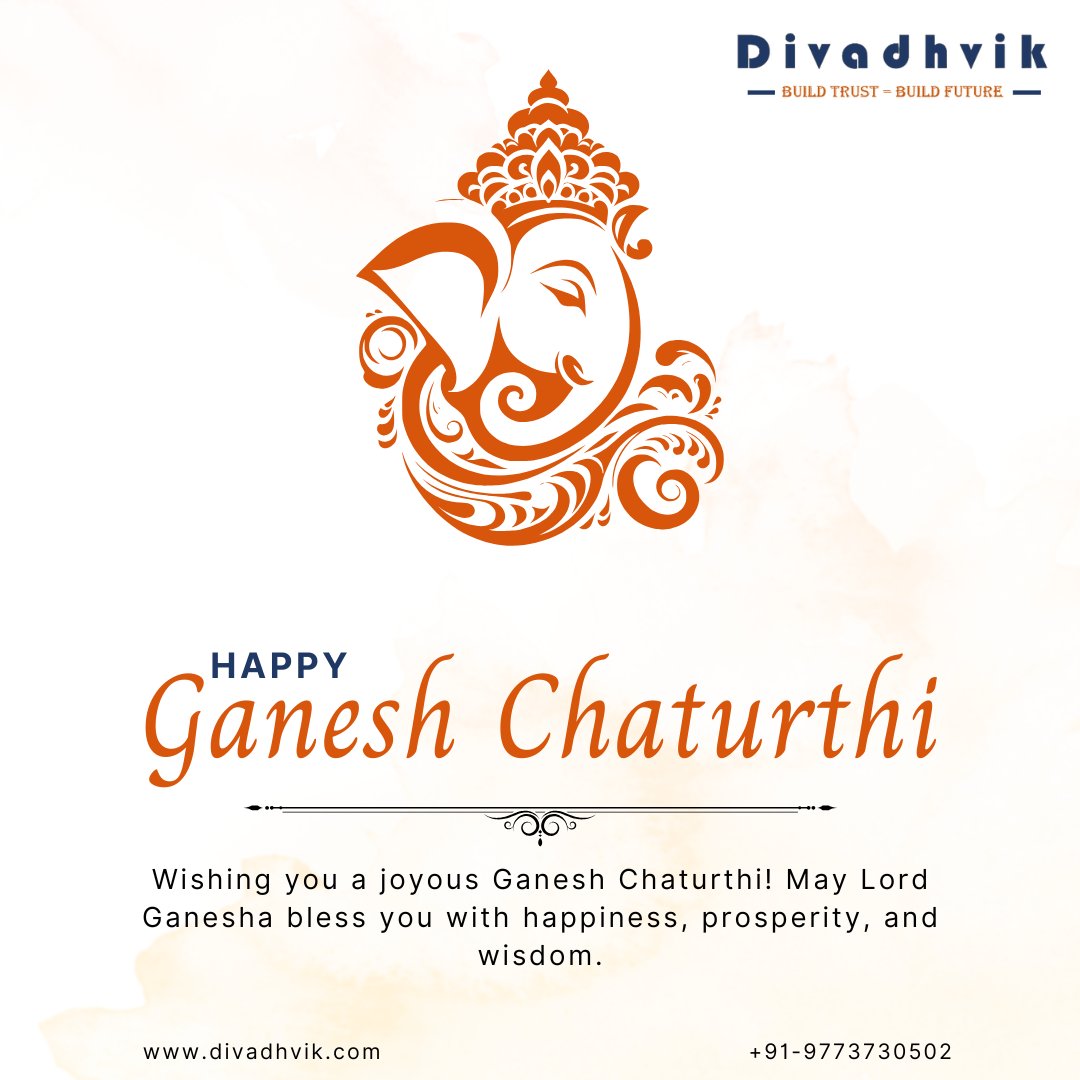 divadhvik's tweet image. On this auspicious occasion of Ganesh Chaturthi, may Lord Ganesha bless you with wisdom to make the right decisions, strength to overcome obstacles, and prosperity that grows abundantly. As the remover of hurdles and the harbinger of good fortune, may He guide you toward success.