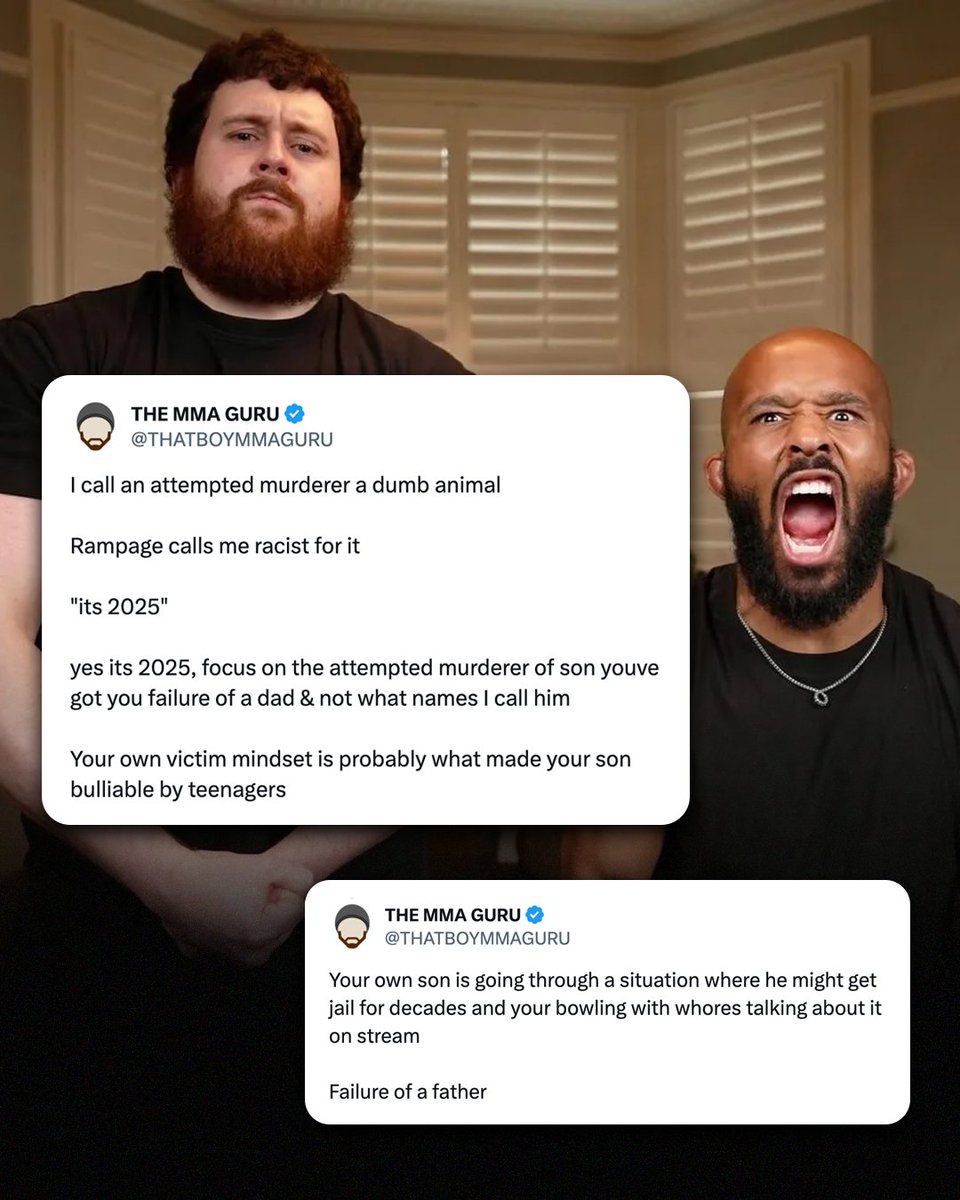 MMA Guru fired back at UFC veteran Rampage Jackson after recent controversy 😤

Rampage accused MMA Guru of RACISM for his comments on Raja Jackson