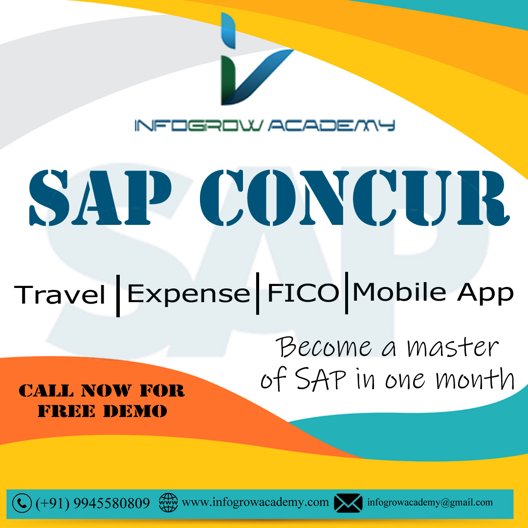 infogrowacademy's tweet image. Advance SAP Concur Implementation Training Institute. Concur Configuration, Implementation, Travel and Expense, FICO, Audit Report, Credit Cards. Work on hands-on projects with 100% job assistance. register for Free Demo infogrowacademy.com/sap-concur-sol… 
#concursolutions #concurcourse