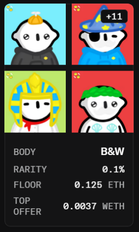 MrBluedoteth's tweet photo. Only 0.1% rarity 🤯
My B&W @LittlelemonsNFT is listed at the floor (0.125Ξ)
One of the rarest lemons, up for grabs 🍋✨
#NFTCommunity #NFT #LittleLemons https://t.co/wp47kmqYcN