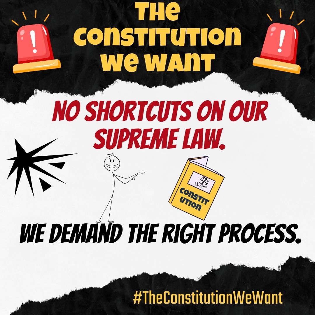 Changing a constitution isn't a quick fix! It requires:
Open debate
Public input
Transparent process
Let's get it right, for a constitution that truly serves the people
#TheConstitutionWeWant