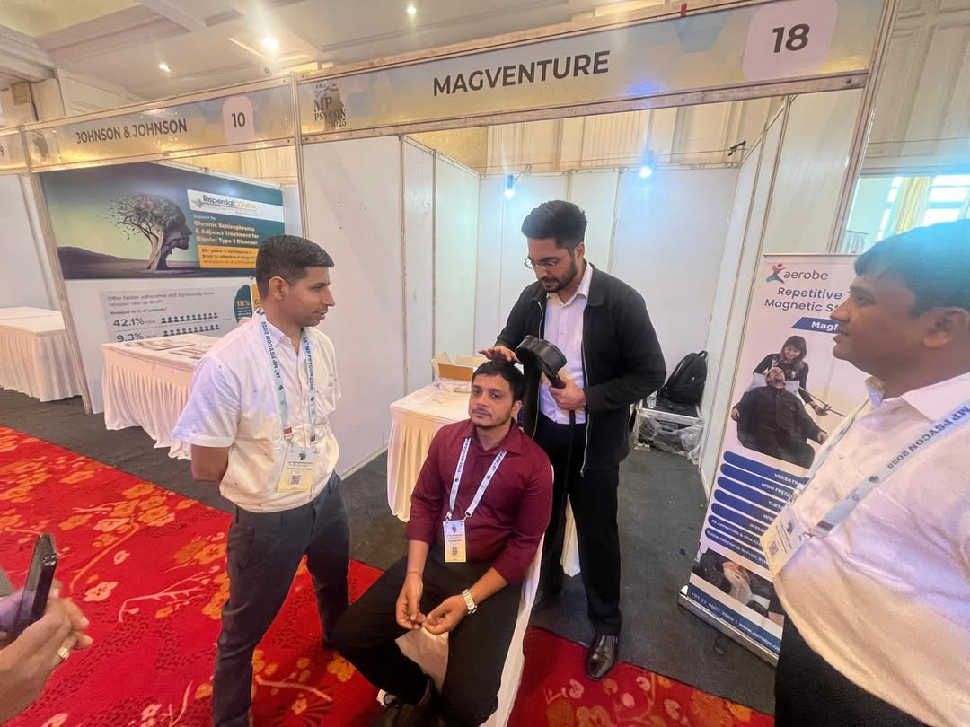 We were glad to be back at #MPPSYCON2025 in Bhopal! 🌟

Showcased rTMS applications with the MagPro R30 (MagVenture) at AIIMS Bhopal, featuring a hands-on workshop led by Mr. Sagar &amp; an insightful TMS session by Dr. Tanmay Joshi.

#aiimsbhopal #psychiatryconference #MentalHealth
