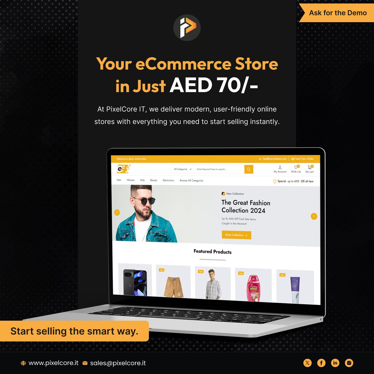 Pixelcoreit's tweet image. Your eCommerce Store in Just AED 70/-

At PixelCore IT, we deliver modern, user-friendly online stores with everything you need to start selling instantly.

Start selling the smart way.
tinyurl.com/3reszcfk

#PixelCoreIT #eCommerceUAE #OnlineBusiness #DigitalSelling