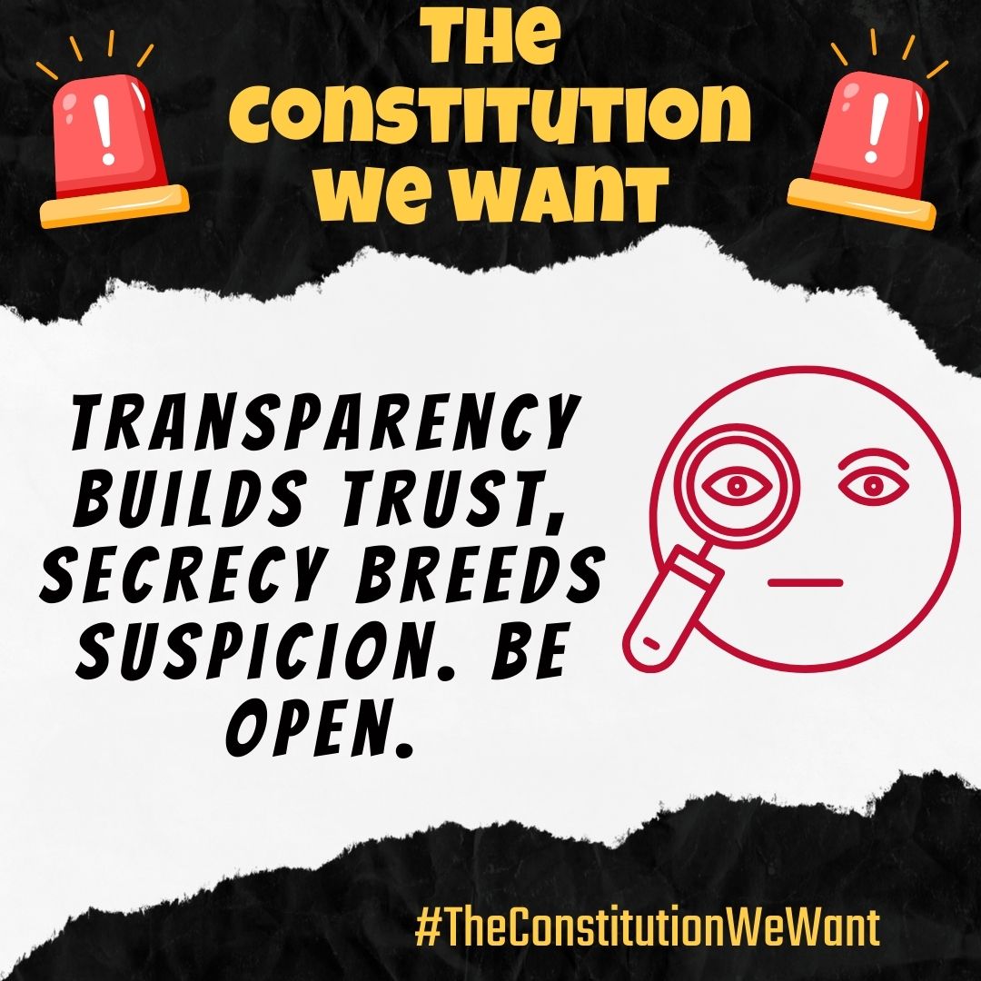 An appeal to Our Leaders
As you consider constitutional amendments, we urge you to prioritize transparency and accountability. Keep us informed, listen to our voices, and ensure that changes reflect the will of the people. Let's build trust together
#TheConstitutionWeWant