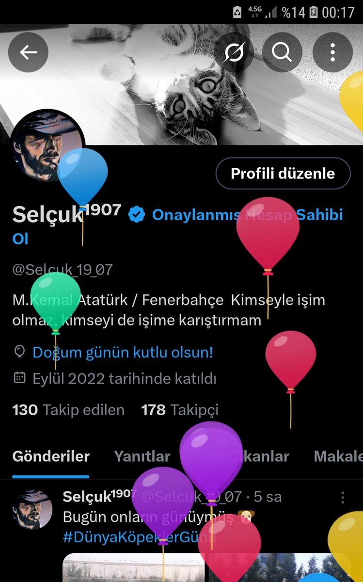 Bu akşam Bi doğum günü hediyesi gelir mi <a href="/Fenerbahce/">Fenerbahçe SK</a> 
#FenerinMaçıVar