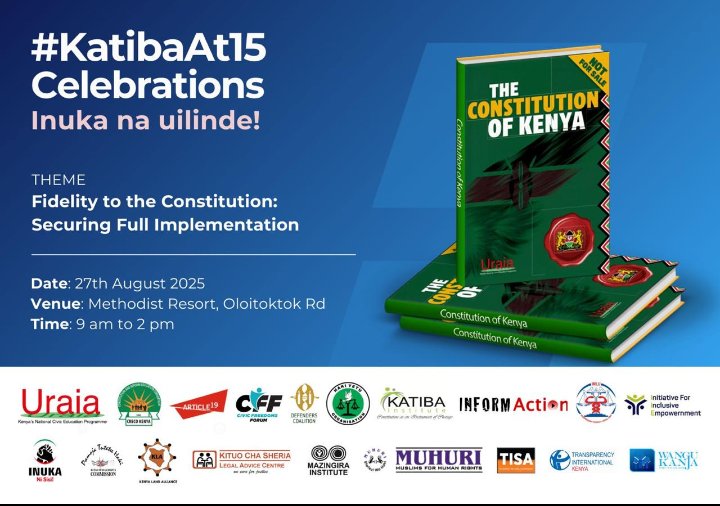 Join us as we celebrate Katiba at 15!
We're ready to celebrate, reflect, question and fellowship.
#KatibaAt15