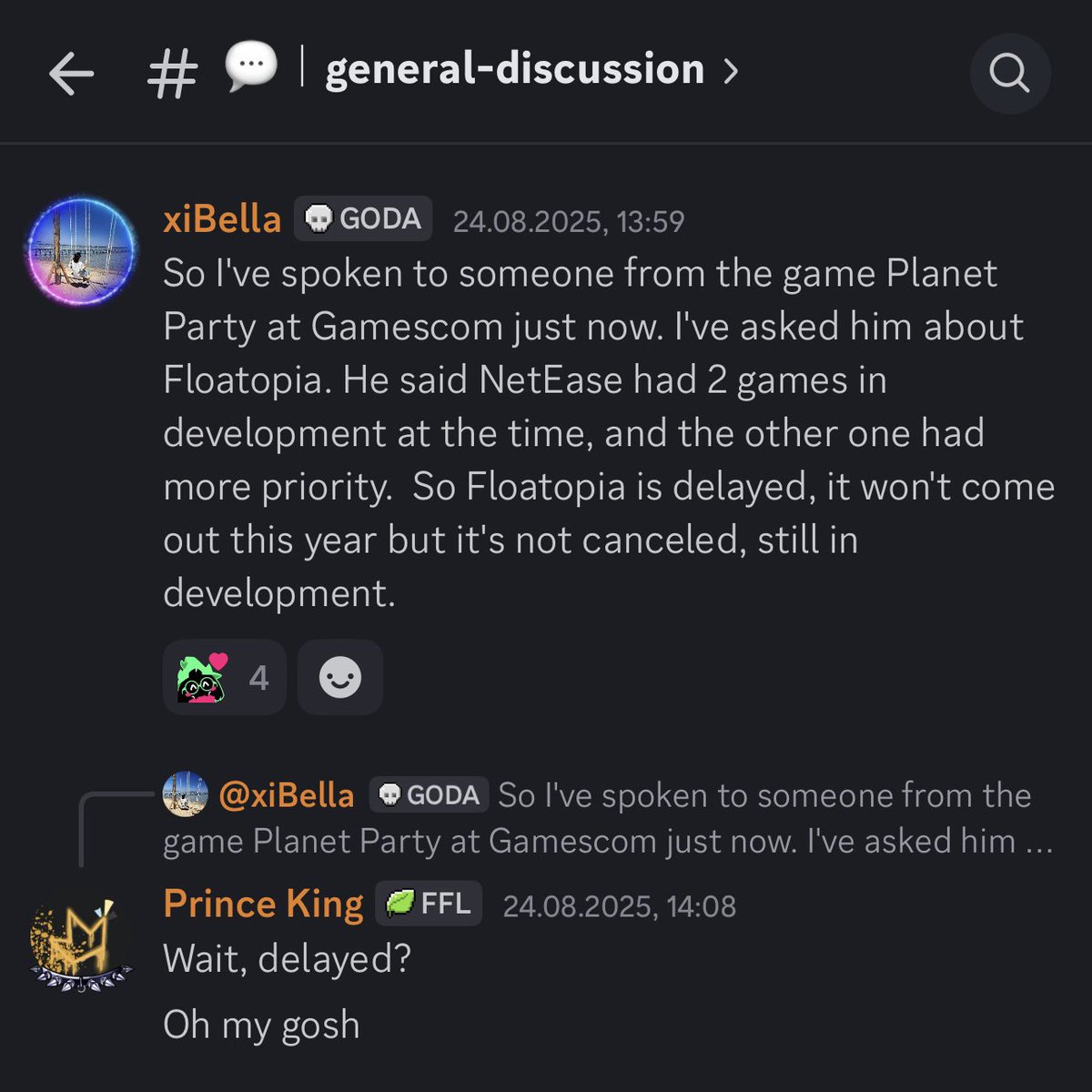 FluffyKawaiiJo's tweet image. Finally some “news” (rumors) about Floatopia being potentially delayed! 

From the Floatopia discord. #floatopia