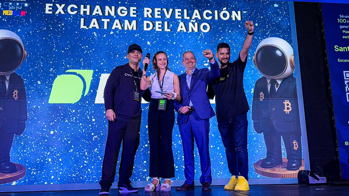 bitunix's tweet image. 很開心在這次的 Cripto Latin Fest 榮獲「年度突破平臺獎」🏆

感謝我們強大的社群，以及 Cripto Latin Fest 🙌我們將持續進步🚀

#Bitunix #CriptoLatinFest #Crypto