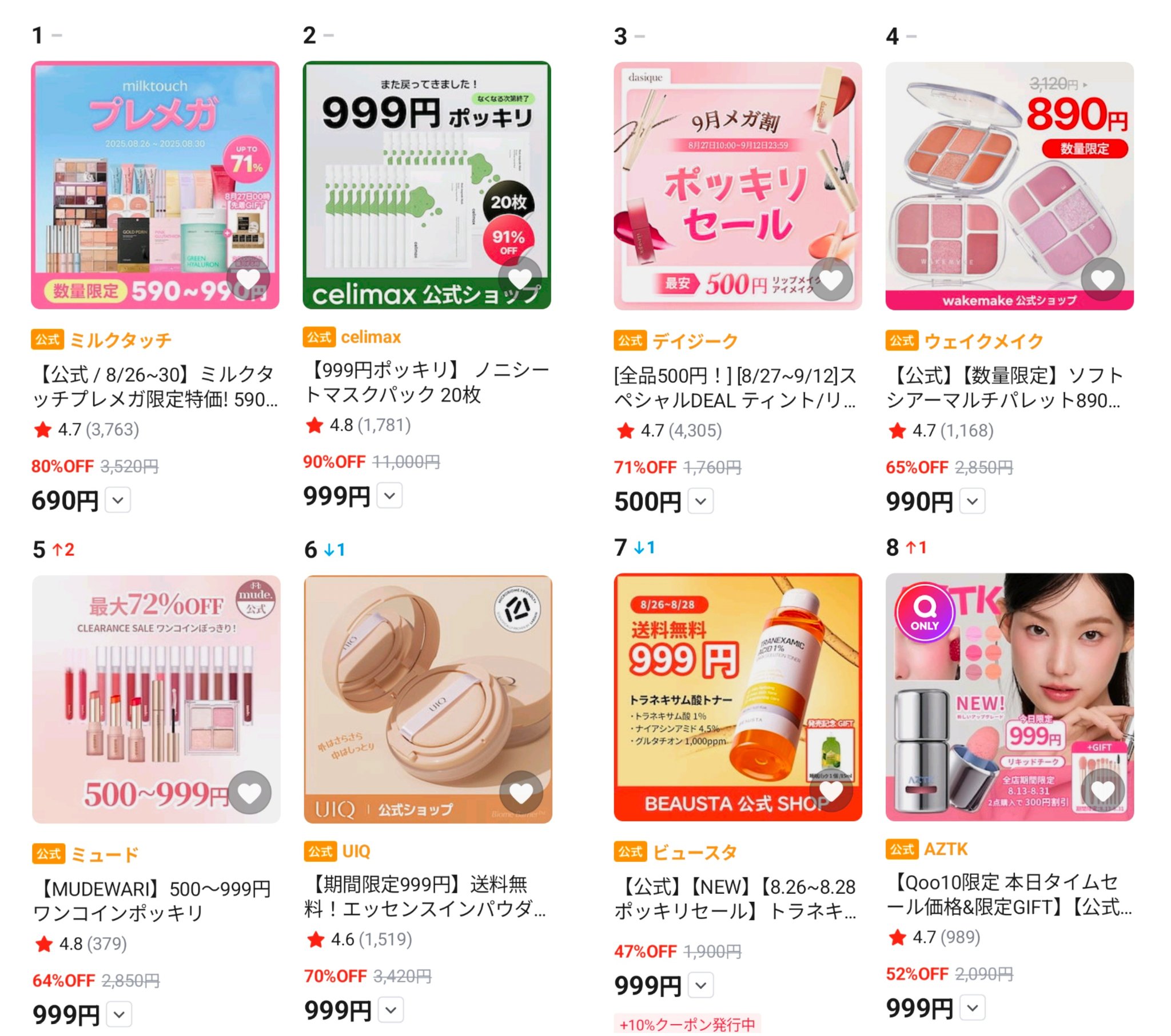 ⭐︎5/6まで限定値下げ⭐︎ 【総額10万円以上】コスメ85点まとめ売り ちおひこ🐨韓国コスメ on X: 