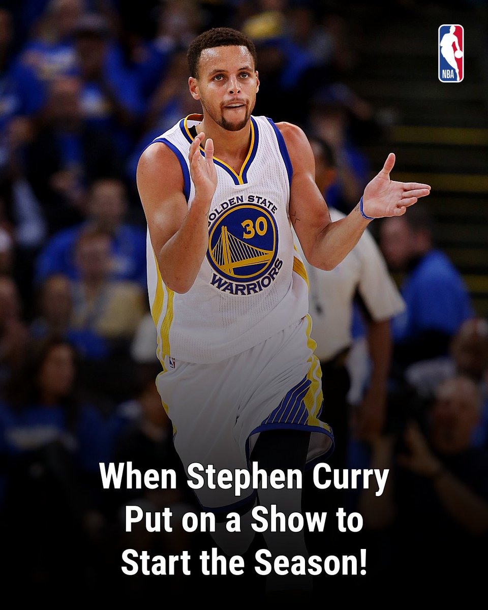 NBAIndia's tweet image. When Stephen Curry opened the 2015-16 season in style, dropping 40 on opening night. 💫

#StephenCurry