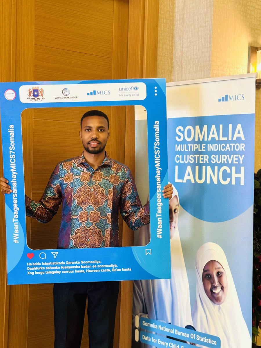 Shucayb_Shekeye's tweet image. Proud to join the launch of the Somalia Multiple Indicator Cluster Survey (MICS7) by @NBS_Somalia.
A landmark step to provide reliable data for every child, every woman, every decision — the foundation for Somalia’s transformation. 🇸🇴📊 #MICS7 #Data4Development #Somalia