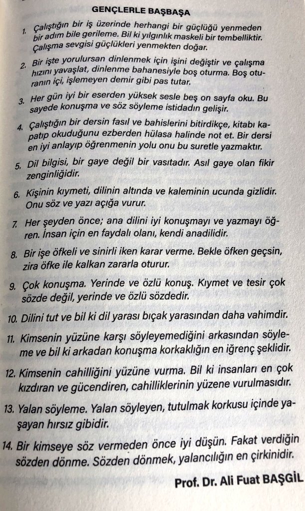 Prof. Dr. Ali Fuat Başgil’in gençlerimize 14 tavsiyesi!