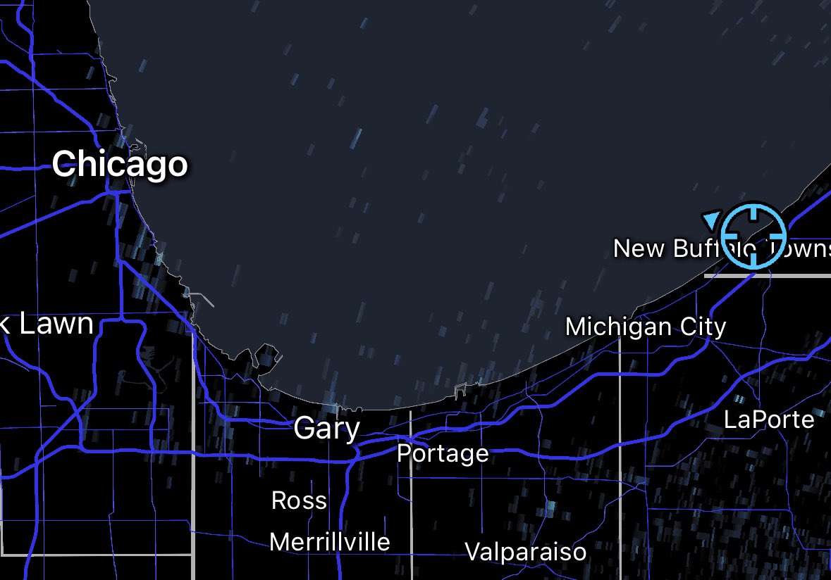 Is that… Chicago??
Looking over Lake Michigan this morning, and I think I might have caught some light glinting off some skyscrapers in the Windy City!
Seeing the city from southwest Michigan isn’t impossible thanks to atmospheric refraction bending the light.
