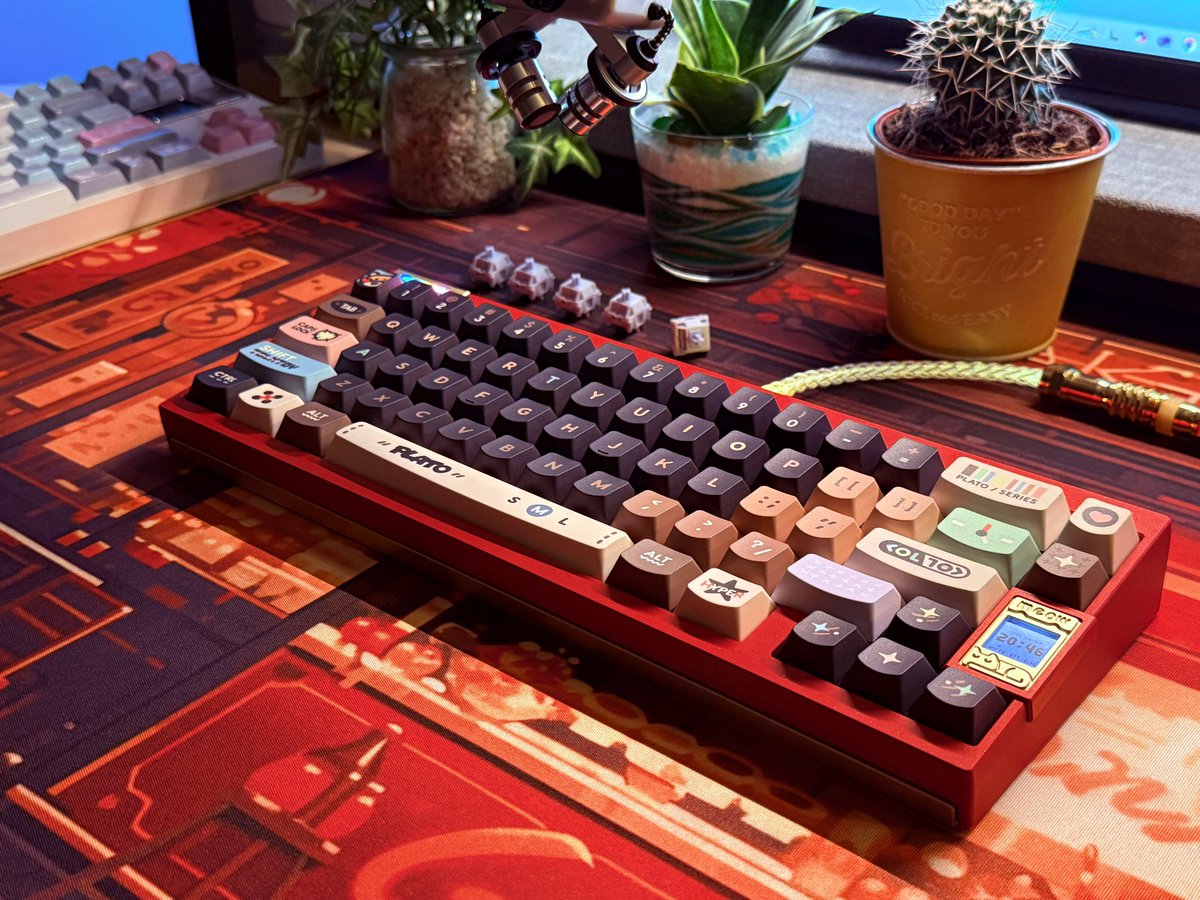 _kuuneruutau_'s tweet image. 打鍵音収録用に飾り付け〜♪
#desksetup 
#MechanicalKeyboard