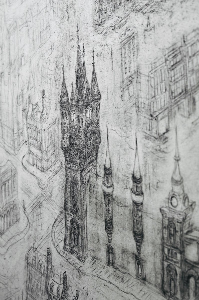 Zoom in on our 4-meter Aberdeen city sketch 🧐here’s the Town House clock, we have frozen it at 1805, the year Union Street opened and transformed the city forever. Once the beating heart of Aberdeen, Union Street is now stretching its phoenix wings again ❤️ #aberdeen