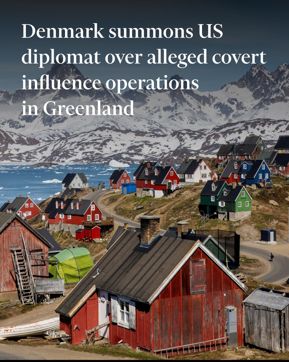 Denmark has summoned the top US diplomat in the country over reports that American citizens with alleged links to President Donald Trump have been conducting covert influence operations in Greenland on.ft.com/3VipISq