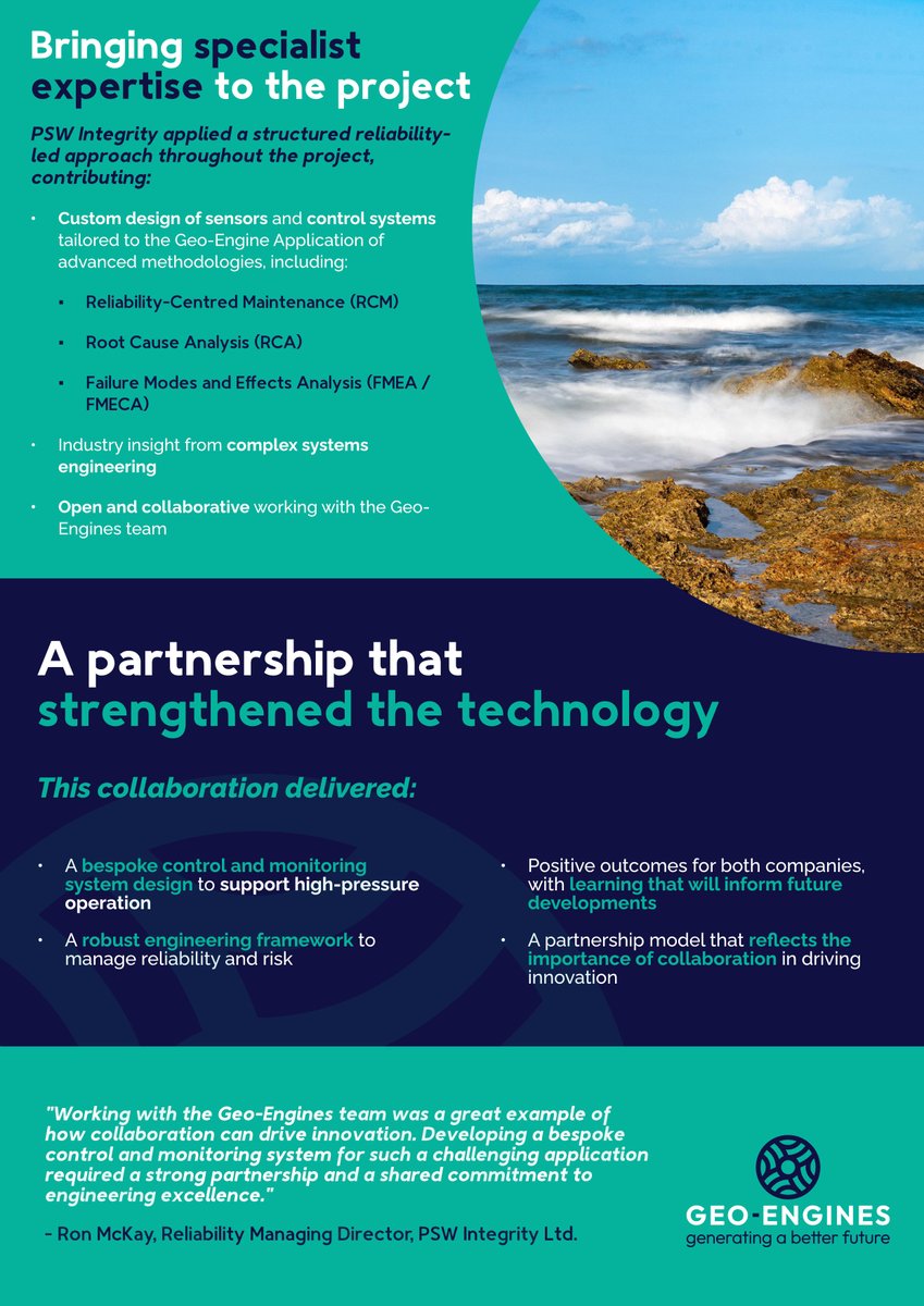geo_engines's tweet image. Advanced energy tech needs more than ideas. It needs strong engineering and the right partners.
With PSW Integrity Ltd, we built bespoke monitoring and control systems for next generation engines. This shows how partnerships drive innovation in energy.
#CleanEnergy